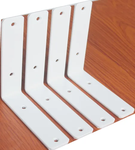 Miniatura 66 de Paquete de 12 soportes de estante en L de 8 pulgadas de largo x 6 pulgadas de alto x 1.5 pulgadas de ancho, 5 mm de grosor, soporte de estante en L
