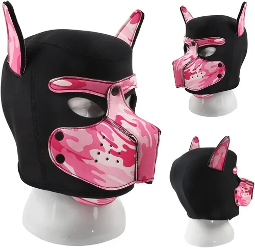 Miniatura 4 de Bozal de neopreno para cachorro, capucha para perro, máscara de juego