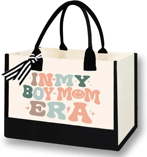 Bolsa de lona para mamá, enfermera, profesora, jefa, perro, mamá, regalos de cumpleaños de Navidad para mujeres, señora para ir de compras