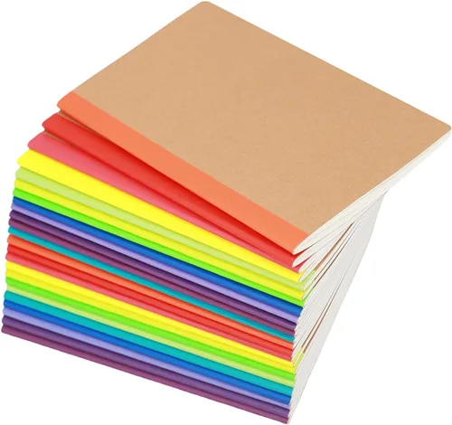 Paquete de 24 cuadernos de papel kraft A5, páginas en blanco, 60 páginas (30 hojas), cuaderno de bocetos a granel, cuaderno de papel kraft pequeño