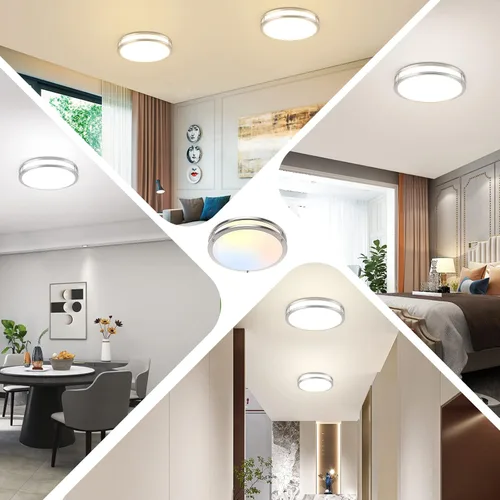 Miniatura 8 de Lámpara de techo LED de montaje empotrado de 36 W, lámpara de techo LED de 13 pulgadas 3600 LM, lámpara de techo moderna 2700 K/3000 K/4000 K/5000