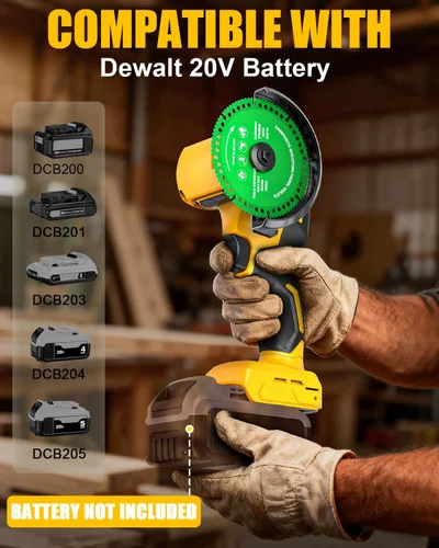 Miniatura 2 de Ecarke Herramienta de corte inalámbrica compatible con batería DeWalt de 20 V, motor sin escobillas de sierra circular de 4 pulgadas con cuchillas