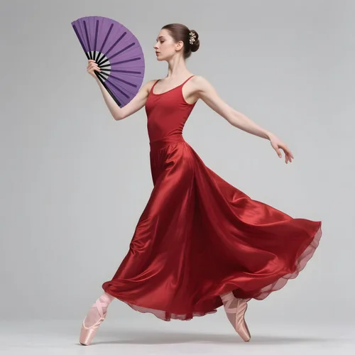 Miniatura 3 de QIRMIZI Abanico plegable grande de 10 piezas para rave de mano, abanicos para Kung Fu, Tai Chi, Danza, Festivales de Música, Carnavales, Bodas