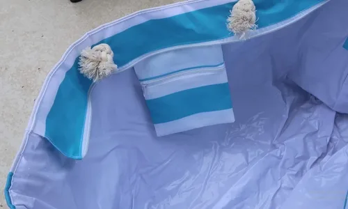 Miniatura 3 de Bolso de playa XL, para viajes, con forro impermeable, cierre de cremallera y bolsillos interiores