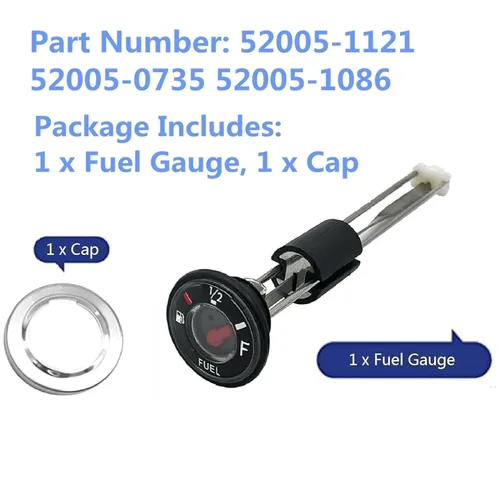 Miniatura 4 de NLQR Medidor de tapa de gas combustible para reemplazar 52005-1121 52005-0735 52005-1086 compatible con Kawasaki Bayou 220 250 300 400 Prairie 300