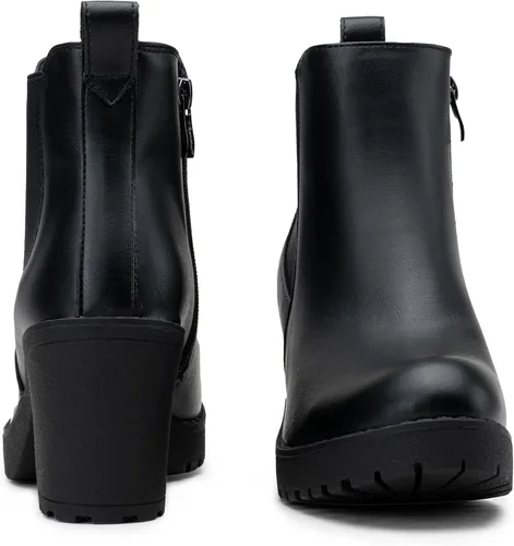 Miniatura 5 de Vepose Botines de moda para mujer, tacón bajo grueso, plataforma Chelsea para mujer