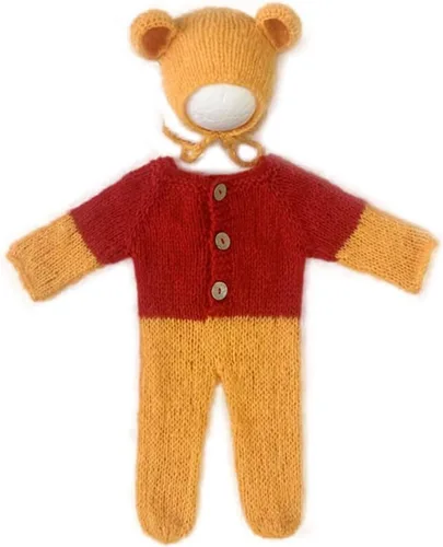 Miniatura 8 de Moda recién nacido niños niñas bebé sesión de fotos accesorios trajes ganchillo ropa mohair sombrero pantalones fotografía accesorios disfraz