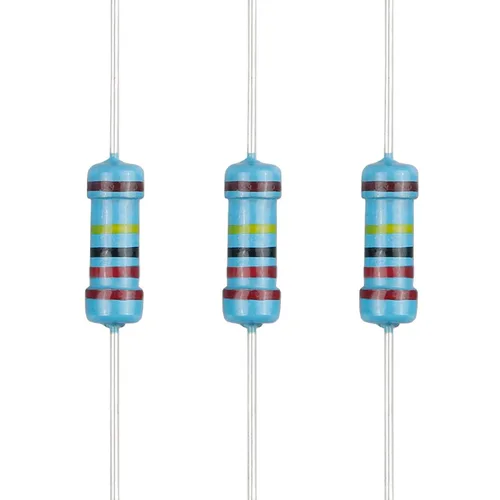 Miniatura 93 de 100 resistencias de 1 ohm 1/2 W (0.5 vatios) ±1% tolerancia de película metálica, resistencia fija de múltiples valores de resistencia opcional