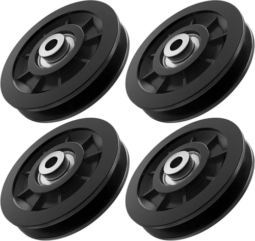 Miniatura 10 de 3.543 in/3.5 "Sistema de polea de entrenamiento de gimnasio Rueda de rodamiento de nylon Reemplazar para equipo de gimnasio Parte Cable Máquina