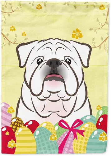 Miniatura 36 de Caroline's Treasures BB1920CHF - Bandera de caza de huevos de Pascua con diseño de bulldog francés, para casa, gran porche, para colgar en la pared