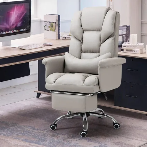 Miniatura 8 de Big and Tall Bonded Leatherreclining Office Chair Task Chair,400Lbs Computer Ergonomic Desk Chair High Back All Day Comfort Ergonomic Lumbar Support