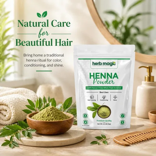 Miniatura 5 de Henna - Tinte en polvo para cabello de 2.2 libras (1 kilo), 100 % cobertura de canas, Lawsonia Inermis puro, rojo naranja natural, triple tamizado