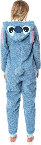 Miniatura 4 de Disney - Disfraz de punto de Lilo Stitch para jóvenes disfraz de sherpa de Unión Azul Patchwork