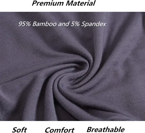 Miniatura 4 de Ropa interior de bambú para hombre, calzoncillos tipo bóxer con bolsa para bragueta M, L, XL, 2XL, 3XL