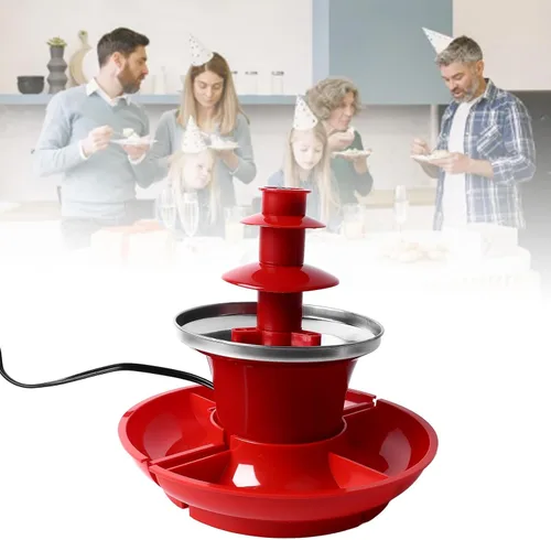 Miniatura 6 de Máquina eléctrica de 3 niveles para fondue de chocolate para fiestas, fuente de chocolate con placa desmontable grande, alta capacidad, perfecta