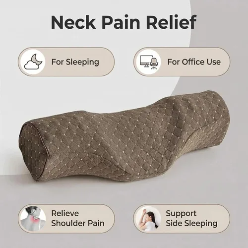 Miniatura 8 de Almohada cervical para el cuello para aliviar el dolor al dormir, almohada cervical de espuma viscoelástica para aliviar el dolor de cuello rígido