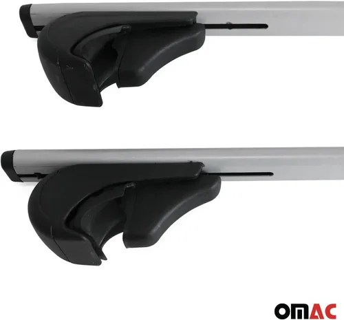 Miniatura 9 de OMAC Portaequipajes de techo para Subaru Impreza 2005-2007 Wagon Gray 2 piezas antirrobo para viajes, kayak, canoa, surf, esquí, snowboard, camping