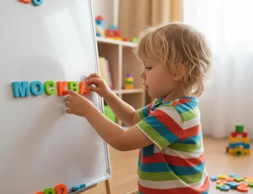 Miniatura 3 de BOHS Letras magnéticas del alfabeto ruso, juego en imanes de refrigerador, pizarra blanca, mesa, juguete educativo de aprendizaje para niños, 33