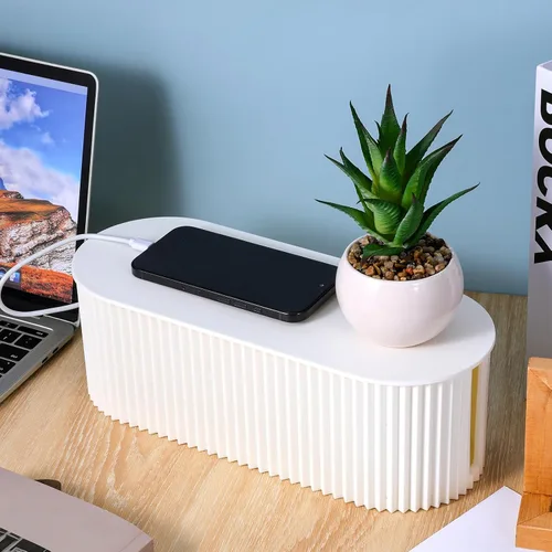 Miniatura 6 de Caja organizadora de cables, organizador de cables, caja organizadora de cables grande para ocultar la regleta de alimentación y debajo