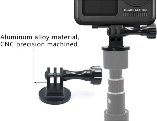 Miniatura 4 de Paquete de 2 soportes de trípode de aluminio con tornillo de mariposa de aluminio roscado, adaptador de montaje para GoPro Hero 11, 10, 9, 8, 1/4