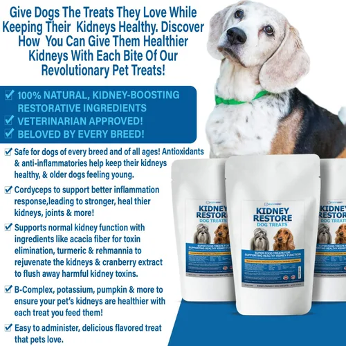 Miniatura 2 de Kidney Restore Golosinas para Perros: Golosinas Restauradoras para Perros para Problemas Renales, Golosinas Bajas en Proteínas para Cualquier Dieta