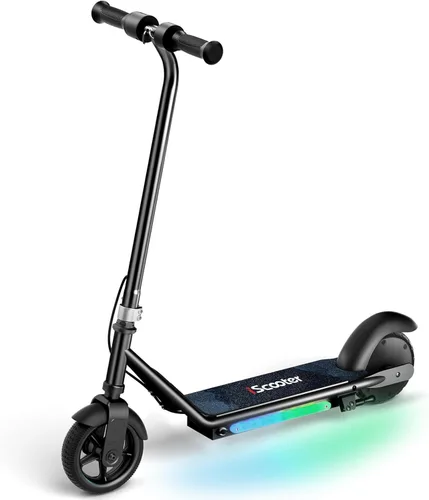 iScooter IK3 Serious Electric Scooter for Kids Aged 6-12, 3/6/10MPH Speed, Dual Brake System, 3 Heights (IK3Pro), Magnetic Charging, Colorful Negro