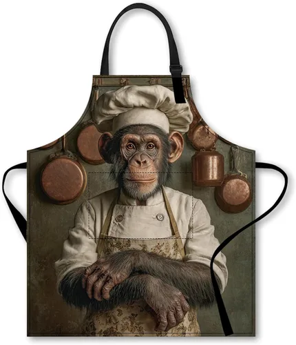 Miniatura 10 de Nuxovilar Bonito delantal de cocina, 26.77 x 30.7 pulgadas, esencial para cocina, hornear, reuniones festivas