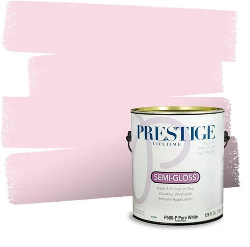 Miniatura 757 de Prestige Paints Pintura exterior e imprimación en uno, 1 galón, plano, coincidencia comparable de Valspar* Amber Rose*