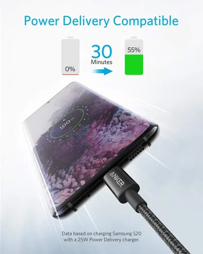 Miniatura 2 de Cable USB C a USB C de Anker, cable de carga rápida tipo C de 60 W (1.8 m, paquete de 5) para iPhone 17 Serie, iPad mini 6 y más (negro)