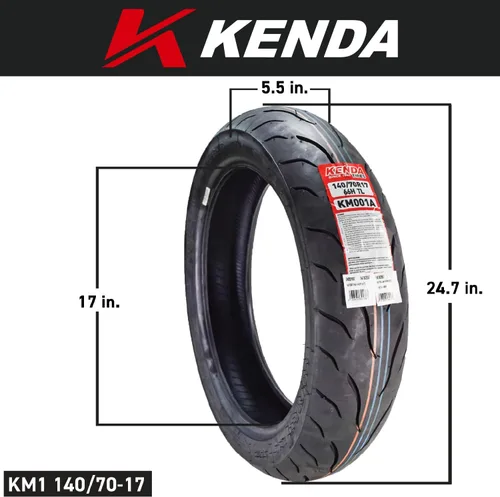 Miniatura 2 de Kenda KM1 (KM001) 140/70R17 Neumático trasero para motocicleta Sport Touring 66H - Neumático radial con estabilidad a alta velocidad y excelente