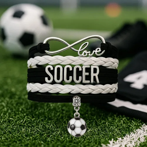 Miniatura 3 de Sportybella - Pulsera de fútbol ajustable, regalo para jugadores