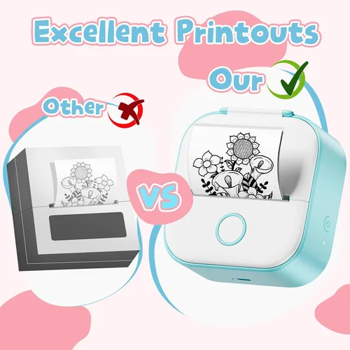 Miniatura 3 de Phomemo Papel adhesivo blanco - para mini impresora Phomemo T02/T02Pro/Q02E/M02X/Y02C/Q02, para notas de estudio, fotos, bricolaje, calcomanías