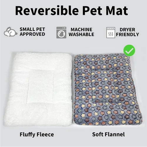 Miniatura 5 de Amakunft 2 Piezas Alfombrillas Lavables para Cama de Conejillo de Indias, Almohadilla de Cama de Invierno de Conejo para Interiores, Colchón Cálido