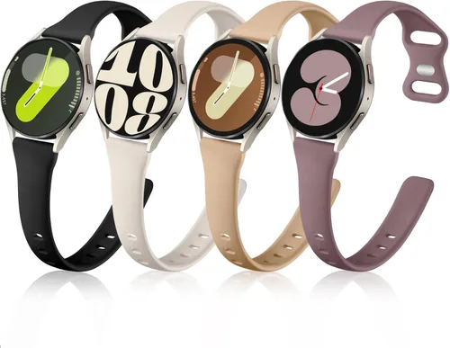 Miniatura 13 de GEAK Compatible con Samsung Galaxy Watch 7 Banda de 40mm 44mm/Ultra 47mm, Samsung Watch 6/5/4, Banda de silicona suave y delgada de 20mm