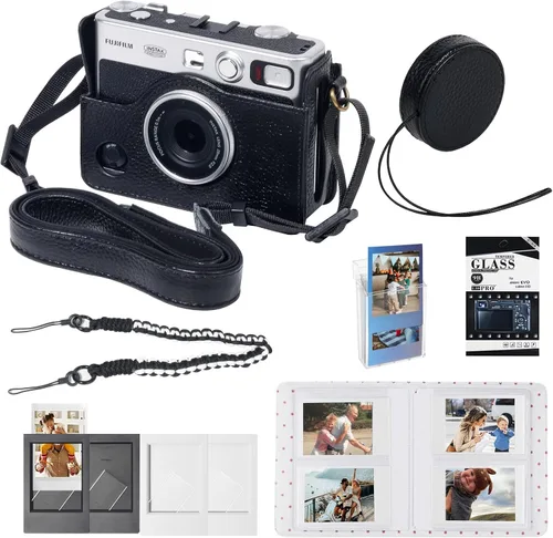 Miniatura 15 de CAIYOULE Funda para cámara para Fujifilm Instax Mini EVO, Bolsa funda Fuji Mini EVO con bolsa para fotos, álbum, marcos, kit de accesorios
