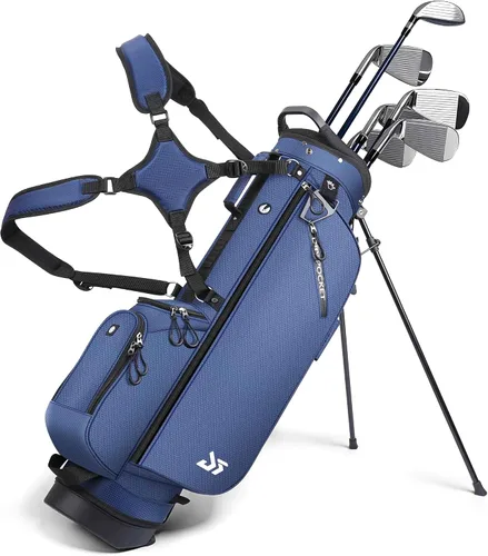 Miniatura 11 de Bolsa de golf con soporte – Versión mejorada 2025 con bolsillo enfriador, parche para guantes y porta tee, bolsa de golf ligera para domingo