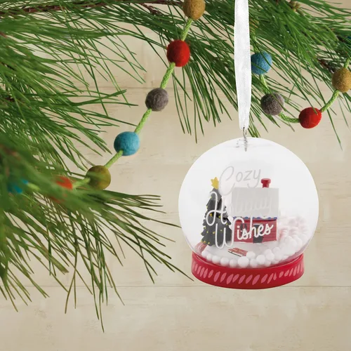 Miniatura 5 de Hallmark Cozy Holiday Wishes - Adorno navideño con forma de globo de nieve