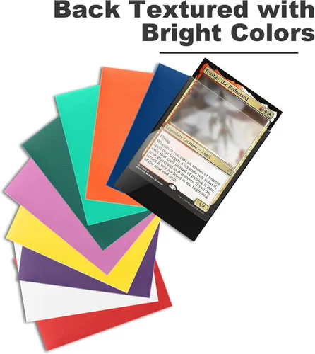 Miniatura 5 de Fabmaker - Juego de 200 fundas negras para tarjetas, fundas estándar resistentes MTG mate, acabado trasero mate, barajado perfecto, protege todas