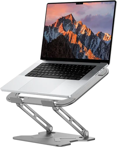 Miniatura 9 de JCZT Soporte Ajustable para Laptop de Escritorio, Elevador Plegable de Metal para Laptop, Soporte Portátil con Montaje para Laptop, Soporte