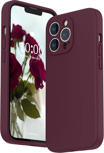 SURPHY Funda para iPhone 13 Pro con protector de pantalla, Fundas de silicona líquida para iPhone 13 Pro (Protección para la cámara y forro de