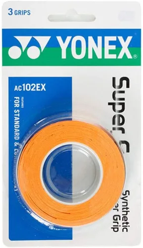 YONEX Sobreagarre Super GRAP, paquete de 3 Naranja