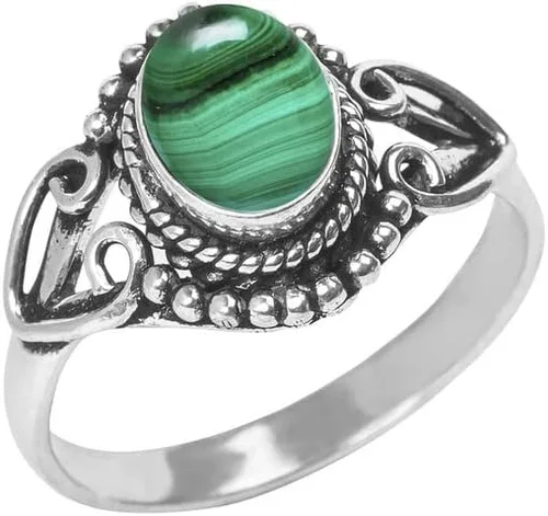 Miniatura 6 de Anillo de gemas, anillo de plata, anillo hecho a mano con superposición de plata, joyería bohemia, anillo de plata para mujeres y niñas de todas