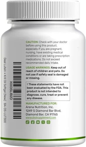 Miniatura 7 de DEAL SUPPLEMENT Suplementos de luteína y zeaxantina, 40 mg por porción, 300 cápsulas blandas