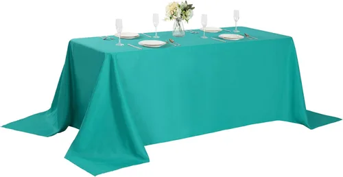 Miniatura 113 de Cupuamon - Mantel rectangular de 60 x 84 pulgadas, tela de poliéster lavable para decoración de bodas, fiestas, cenas y banquetes