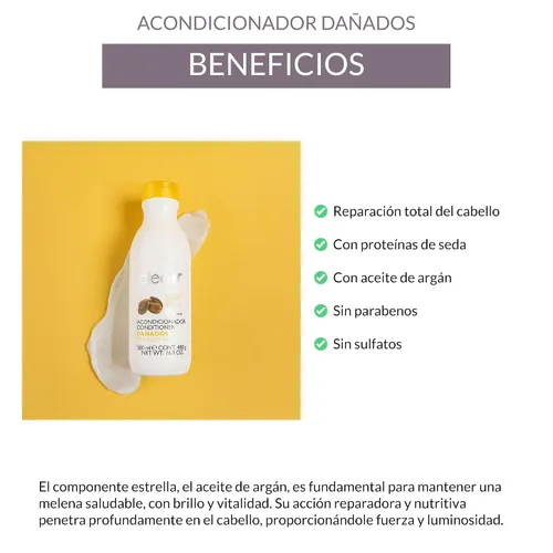 Miniatura 3 de ALEA - Acondicionador para el cabello dañado - Línea de cabello dañado - 16.9 fl oz - con proteínas de seda y aceite de argán - Libre de sulfatos