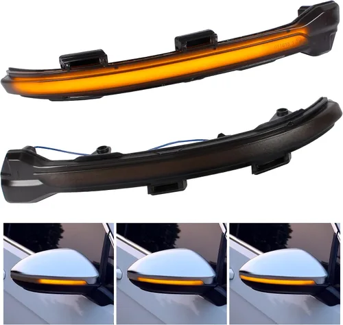 Miniatura 8 de luces LED de señal de giro para espejo lateral para VW Golf 5 EOS GTI Jetta MK5 Passat, lámparas secuenciales con lente de cubierta antihumo