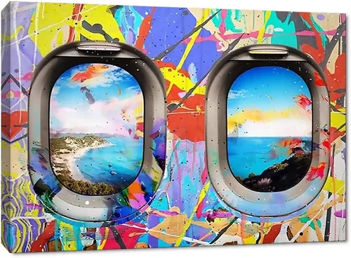 Miniatura 28 de Yatsen Bridge Arte Callejero Clásico Banksy Graffiti Arte de Pared Detrás de la Cortina Pósters Pinturas en Lienzo Imágenes de Graffiti Coloridas