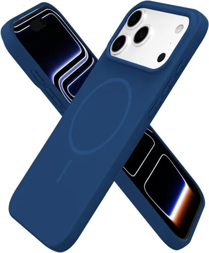 Miniatura 216 de oakxco Funda de silicona Mag Safe para iPhone 17 Pro Max, funda magnética delgada y fina compatible con carga inalámbrica MagSafe, bonita funda Negro