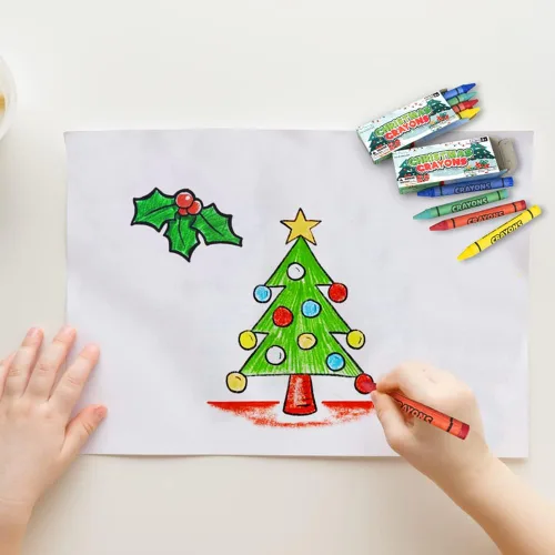 Miniatura 5 de ArtCreativity Crayones de Navidad para niños a granel, 12 cajas, cada caja con 4 crayones de colores, ideales para paquete de recuerdos de fiesta