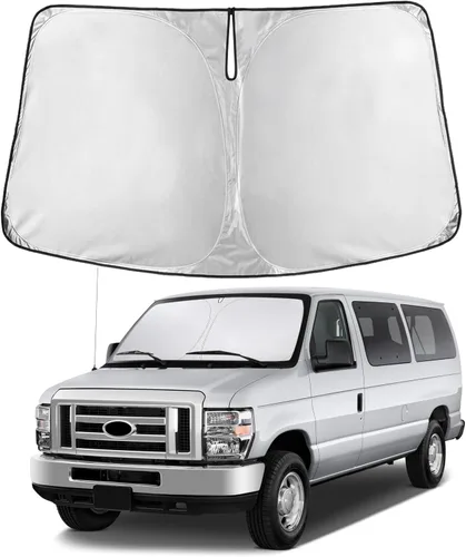 Miniatura 234 de Econour Parasol para parabrisas compatible con Honda Civic 2016-2021, protector de parasol plegable para ventana, bloquea los rayos UV y mantiene tu